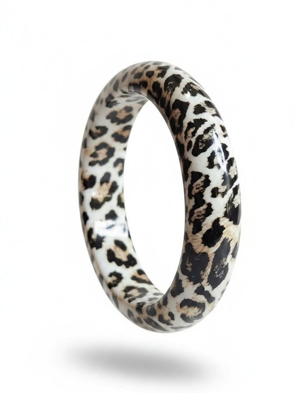 Natasha Nwr Leopard Print Resin Bangle Bracelet - Multicolor